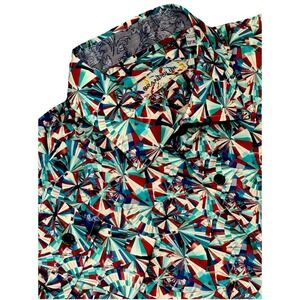 Brandolini Men's Large Button Down Long Sleeve Shirt Multicolor MADE IN ITALY‎
